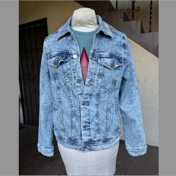 AG Adriano Goldschmied Acid Washed Trucker Jean Jacket EUC/sz M - Picture 6 of 16